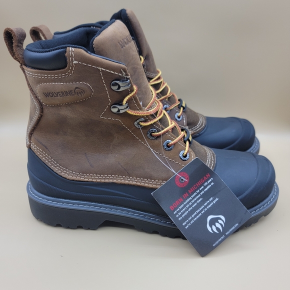 Wolverine Floorhand Steel Toe Swamp Boots Men's Size 9.5 M Brown Black Work Boot - Picture 7 of 13